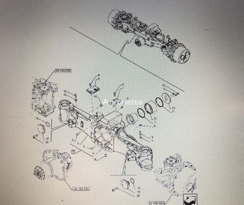 POCHWA MOSTU/CZĘŚĆ 47489534 axle for Case IH OPTUM 270 wheel tractor