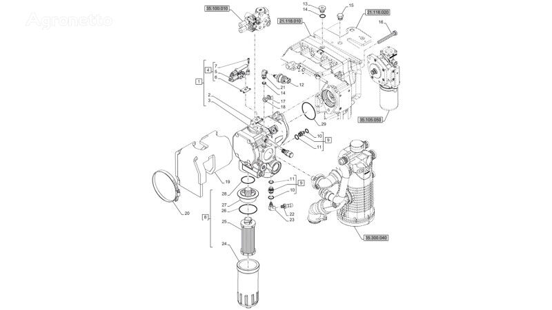 hydraulic pump for New Holland T6090 T6070  wheel tractor