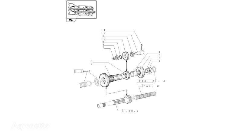 Koło zębate 25t, 59t  5166035 other transmission spare part for New Holland T6090 wheel tractor