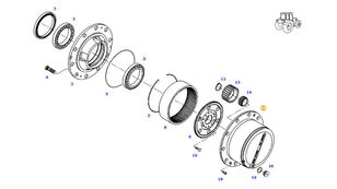 układ planetarny – koło zębate przekładni  Fendt F930301020150 for Fendt 927 930 933 936 wheel tractor